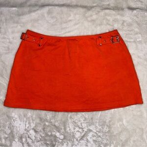 Vintage Baja Blue Orange Mini Skirt Swimwear Coverup Size Small